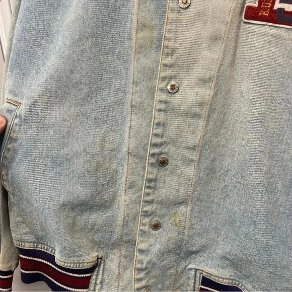 Vintage U.M. B-54 Equipment VTG Men's Denim Varsity Jacket Size Medium - Picture 6 of 16